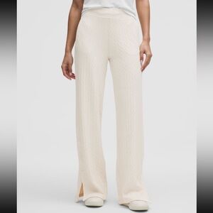 Engineered Warmth Cable Knit Pant in Bone - lululemon athletica